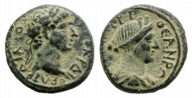 Trajan (98-117). Mysia, Pergamum. Æ (14mm, 2.20g, 12h). […]OKPRATOPA TRAIANO[…], Laureate head r. R/ ΘEA PΩ[…], Draped bust of Roma r. RPC III 1709; S...
