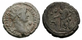 Trajan (98-117). Egypt, Alexandria. BI Tetradrachm (24mm, 12.31g, 12h), year 19 (115/6). Radiate bust r., with aegis; star before. R/ Dikaiosyne stand...