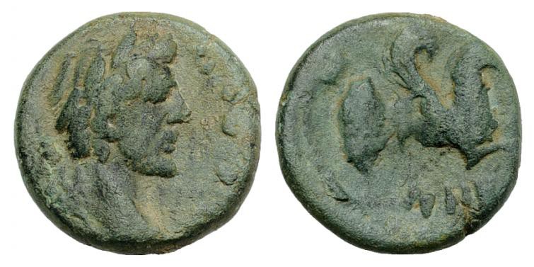 Antoninus Pius (138-161). Mysia, Lampsacus. Æ (16mm, 3.71g, 6h). Laureate head r...