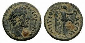 Antoninus Pius (138-161). Pisidia, Antioch. Æ (17mm, 3.04g, 6h). Laureate head r. R/ Nike advancing r., holding wreath and palm. RPC IV online 816 (te...