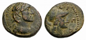 Antoninus Pius (138-161). Lycaonia, Iconium. Æ (17.5mm, 5.00g, 12h). Laureate and draped bust of Antoninus Pius r. R/ Helmeted head of Athena r. RPC I...