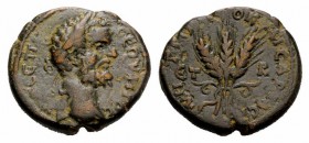 Septimius Severus (193-211). Cappadocia, Caesarea. Æ (23mm, 8.73g, 12h), year 2 (AD 194). Laureate head r. R/ Three corn-ears tied together. Sydenham ...