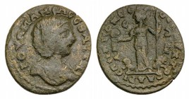 Julia Mamaea (Augusta, 222-235). Mysia, Hadrianeia. Æ (29mm, 10.76g, 6h). Hipponikos, archon. IOVΛ MAMEA CEBACTH, Draped bust r. R/ EΠI IΠΠONEIKOV APX...