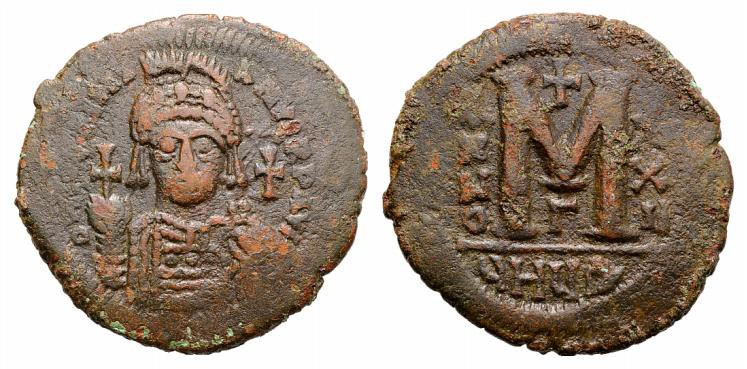 Justinian I (527-565). Æ 40 Nummi (37mm, 20.17g, 6h). Antioch, year 22 (548/9). ...