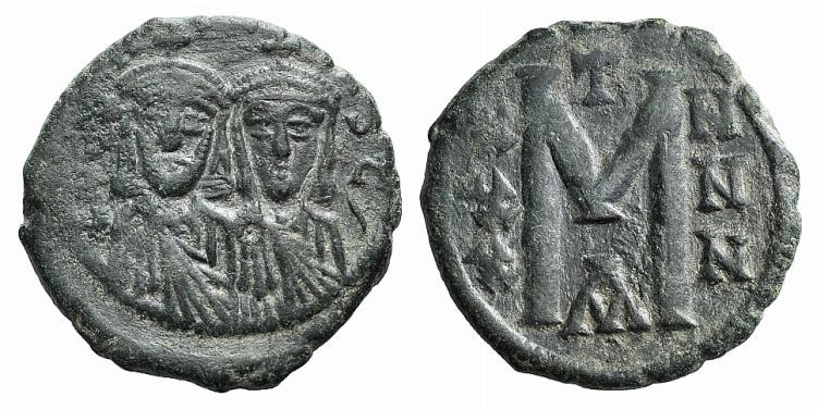 Leo III and Constantine V (717-741). Æ 40 Nummi (22mm, 4.99g, 6h). Constantinopl...