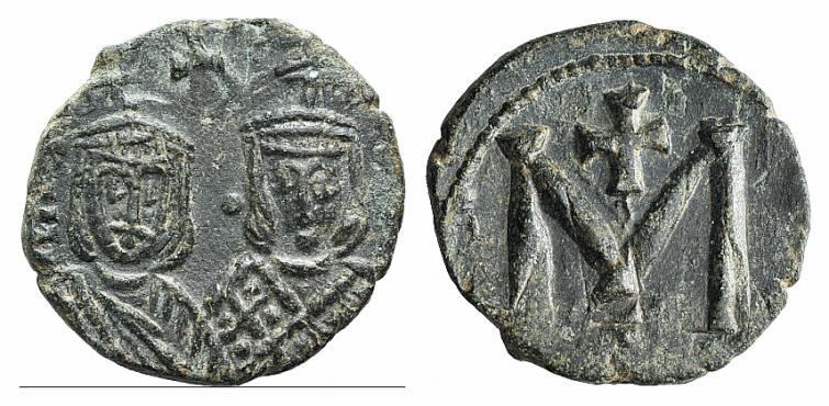 Michael II and Theophilus (820-829). Æ 40 Nummi (19mm, 3.20g, 6h). Syracuse, 821...