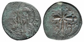 Anonymous, time of Nicephorus III (1078-1081). Æ 40 Nummi (24mm, 4.22g, 6h). Constantinople. Bust of Christ Pantokrator facing, raising hand in benedi...