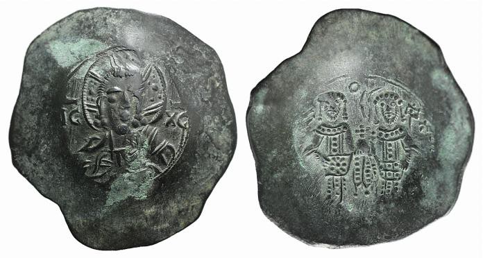 Alexius III (1195-1204). BI Aspron Trachy (31mm, 3.53g, 6h). Constantinople. Bus...