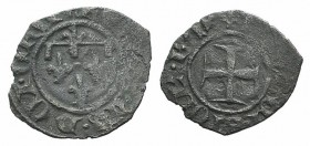Italy, Napoli. Carlo II d’Angiò (1285-1309). BI Denaro Gherardino (16mm, 0.64g). Four fleur-de-lis. R/ Cross. P.R.5. Good Fine - near VF