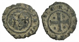 Italy, Sicily, Messina. Carlo I d’Angiò (1266-1285). BI Denaro (13mm, 0.50g). Large K and cross. R/ Cross with pellet in each quarter. Spahr 49; MIR 1...