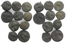 Carthage, lot of 10 Greek Æ coins, to be catalog. Lot sold as is, no return