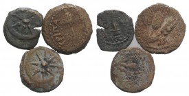 Judaea, lot of 3 Æ Prutahs, to be catalog. Lot sold as is, no return