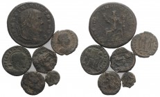 Lot of 6 coins, including 1 Roman Republican Æ, 4 Roman Imperial Æ and 1 Barbaric imitation. Lot sold as is, no return