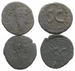 Augustus, lot of 2 Æ Asses, to be catalog. Lot sold as is, no return