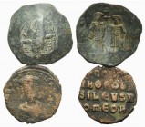 Lot of 2 Byzantine Æ coins, to be catalog. Lot sold as is, no return