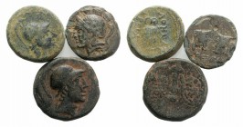 Lot of 3 Greek AE coins. to be catalog. Lot sold as is, no return