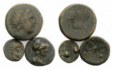 Lot of 3 Greek AE coins. to be catalog. Lot sold as is, no return