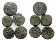 Lot of 5 Greek AE coins. to be catalog. Lot sold as is, no return