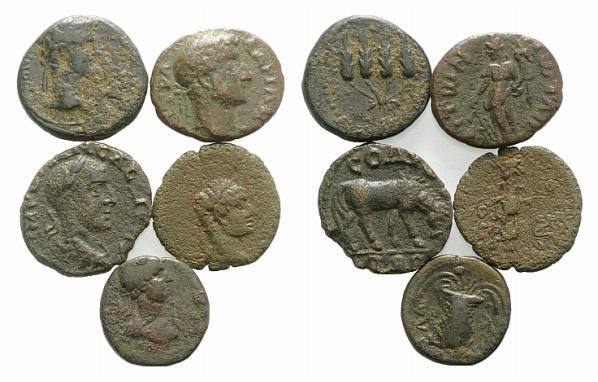 Lot of 5 Greek AE coins. to be catalog. Lot sold as is, no return