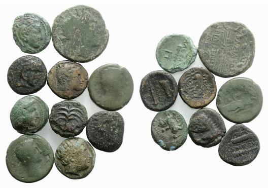 Lot of 10 Greek AE coins. to be catalog. Lot sold as is, no return