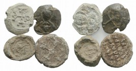 Lot of 4 Byzantine PB Seal. to be catalog. Lot sold as is, no return