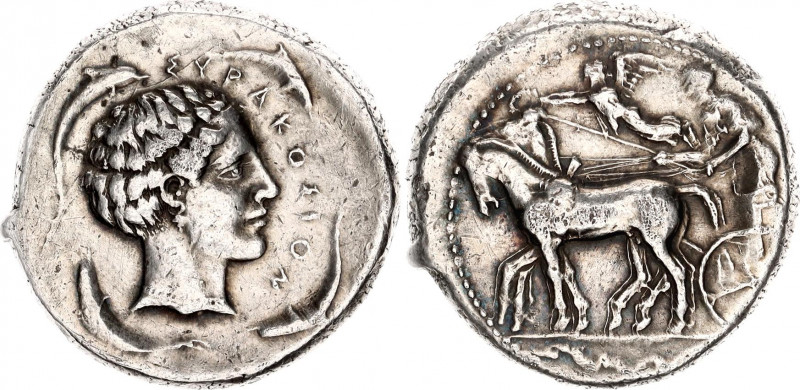 Ancient Greece Tetradrachm 466 - 406 BC Sicily Syracuze 2nd Republic
SNG ANS 19...