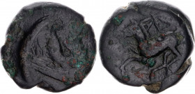 Ancient Greece AE 23 378 - 376 BC Sicily Syracuse Kainon Dionysios II
SNG ANS 1169; Copper 8,29 g; Obv: Griffin running left, clouds below. Rev: Hors...