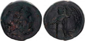 Ancient Greece AE 20 212 - 200 BC, Sicily Siracuze Roman Rule
SNG ANS 1099-1103; Copper 5,50 g; Obv: Male head r., wearing tainia. Rev: Isis standing...