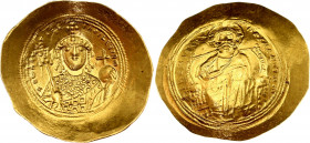 Byzantium Histamenone Nomisma Constantine IX 1042 - 1055
Sear 1828. Gold, 4.37 g. AU-UNC, very beautiful piece, full mint luster, high detalisation.