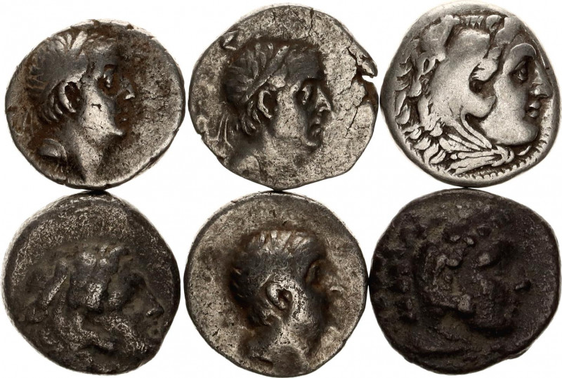 Kings of Macedonia Lot of 6 AR Coins 4th - 2nd Centuries BC
Various Dates & Den...