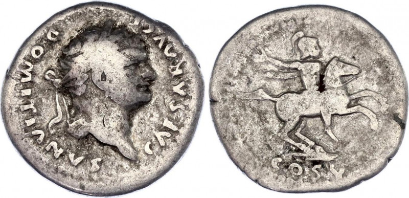 Roman Empire Domitian AR Denarius 77 - 78 AD
BMC 234; Cohen 49; RIC 957; Silver...
