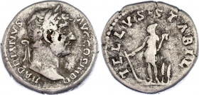 Roman Empire Hadrian AR Denarius 133 AD
RIC 276; Crawford 1427; BMC 741; Silver 3.24 g.; Hadrian (117-138 AD); Obv: HADRIANVS AVG COS III P P, laurea...