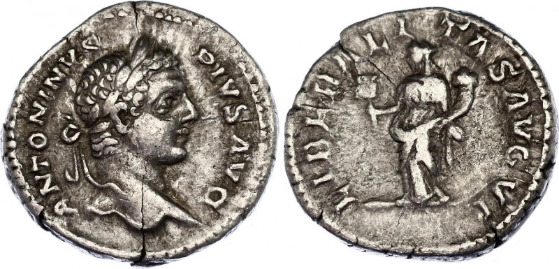 Roman Empire Denarius 207 AD Caracalla Liberitas
3,03 g; Obv: ANTONINVSPIVSAVG ...