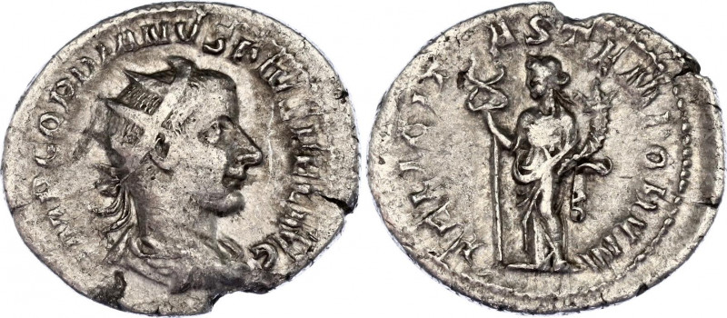 Roman Empire Antoninianus 243 AD Gordianus III Felicitas
2,55 g; Obv: IMPGORDIA...