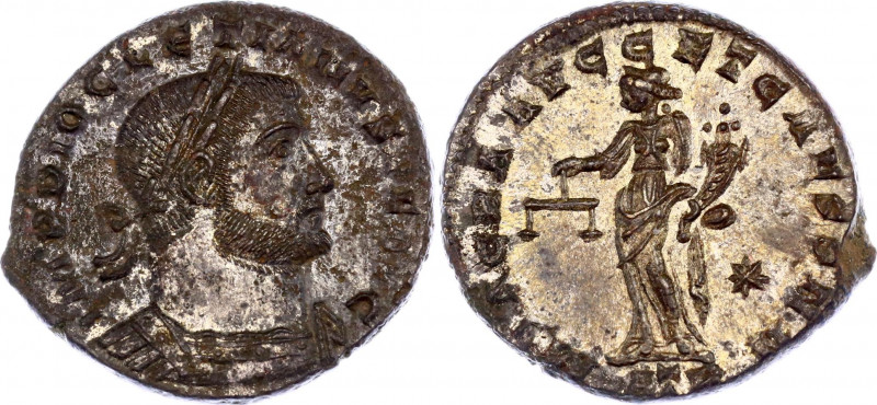 Roman Empire Follis 300 - 301 AD Diocletian
RIC# 462a; Bronze 8,00g.; R/: M SAC...