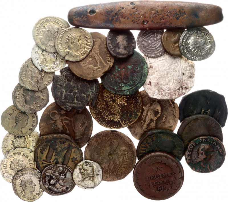 Ancient World Lot of 30 Coins 100 - 1800
Silver & Copper