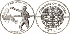 Bhutan 300 Ngultrum 1992
KM# 77; Silver., Proof; Boxing