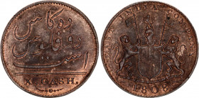 British India Madras 10 Cash 1808
KM# 320; N# 42953; Copper; AUNC