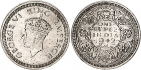 British India 1 Rupee 1942 B
KM# 557; Silver; George VI; AUNC