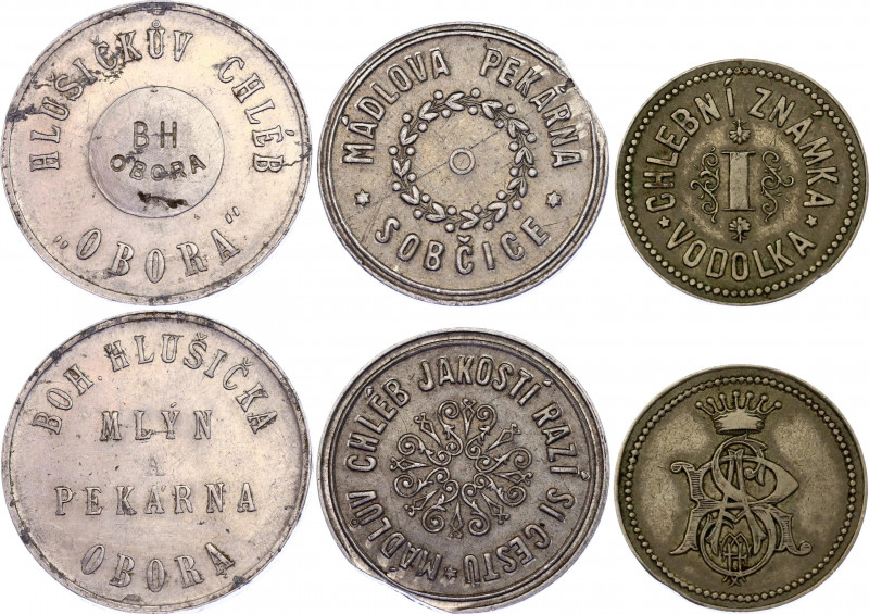 Czechoslovakia Lot of 3 Bread Tokens (ND)
Various Motives, Denomination & Compo...