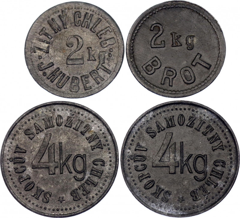Czechoslovakia 2 x 2 & 4 Kg of Bread Tokens (ND)
Zinc; Various Motives & Denomi...