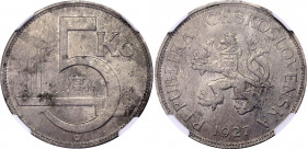 Czechoslovakia 5 Korun 1927 NGC UNC Details
KM# 10; Kremnitz mint. Rare coin. CuNi. Reede edge.