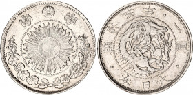 Japan 1 Yen 1870 (3)
Y# 5, JNDA# 01-9; N# 15183; Silver; Meiji; VF