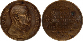 Czechoslovakia Bronze Medal "T. G. Masaryk, In Memory of the 85th Birthday of the First President of the Czechoslovak Republic" 1935
Bronze 50.44 g.,...