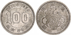 Japan 100 Yen 1964 (39)
KM# 79; JNDA# 03-2; Schön# 56; N# 9584; Silver; Shōwa; 1964 Summer Olympics, Tokyo; UNC Toned