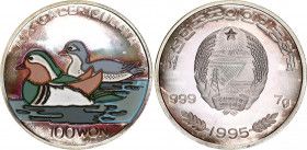 Korea 100 Won 1995
KM# 104; N# 44572; Silver; Mandarin Ducks; Proof