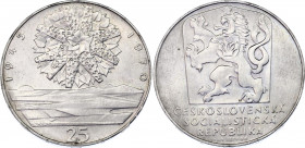 Czechoslovakia 25 Korun 1970
KM# 69; N# 12633; Silver; 25th Anniversary - Czechoslovakian Liberation; AUNC