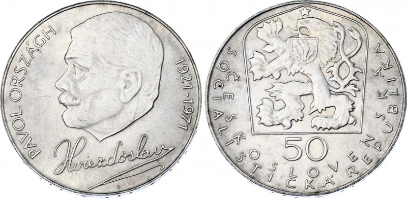 Czechoslovakia 50 Korun 1971
KM# 72; N# 20191; Silver; 50 Years - Death of Pavo...