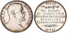Czechoslovakia Silver Medal "T. G. Masaryk, In Memory of the 85th Birthday of the First President of the Czechoslovak Republic" 1935
Silver (.987) 14...