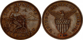 Philippines 1 Centavo 1903
KM# 163; U.S. Administration; AUNC/UNC